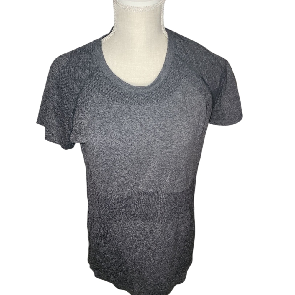 Athleta Charcoal Heather Short Sleeve Tee